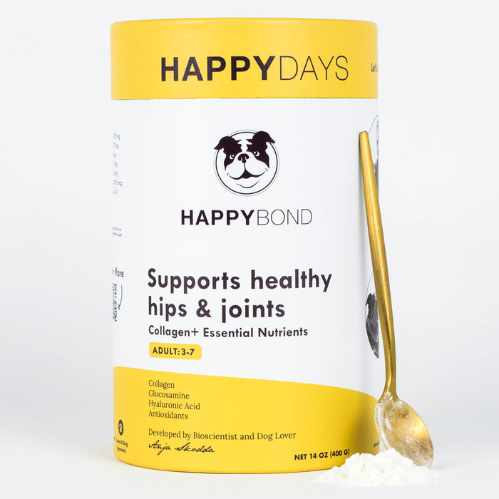 25% OFF: HappyBond Happy Days Collagen+ For Joint & Hip Supplement For Adult Dogs