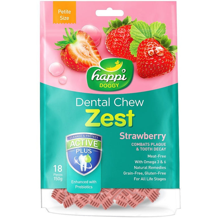 15% OFF: Happi Doggy Strawberry Dental Chews