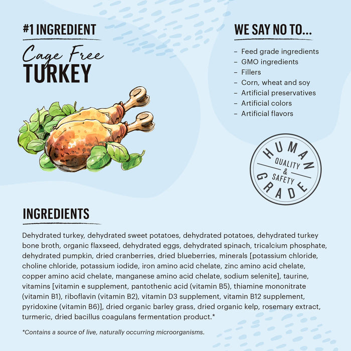 15% OFF: The Honest Kitchen Dehydrated Grain Free Turkey Recipe Cat Food (Grace)