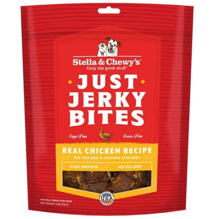 Stella & Chewy's Just Jerky Bites Real Chicken Recipe For Dogs