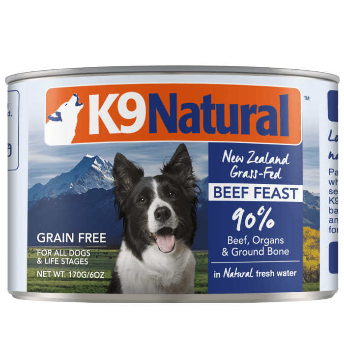 K9 Natural Grain Free New Zealand Grass-Fed Beef Feast Wet Dog Food (12 Cans)