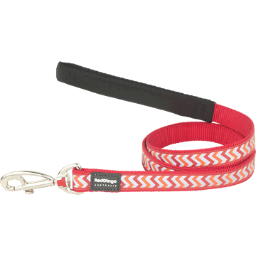 Red Dingo Reflective Ziggy Red Fixed Dog Lead