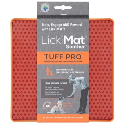 LickiMat® Orange Tuff Pro Soother ™ For Dogs