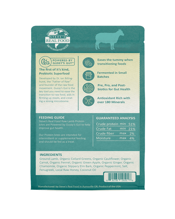 Steve's Real Food Freeze Dried Raw Lamb Protein Bites Treats For Dogs & Cats