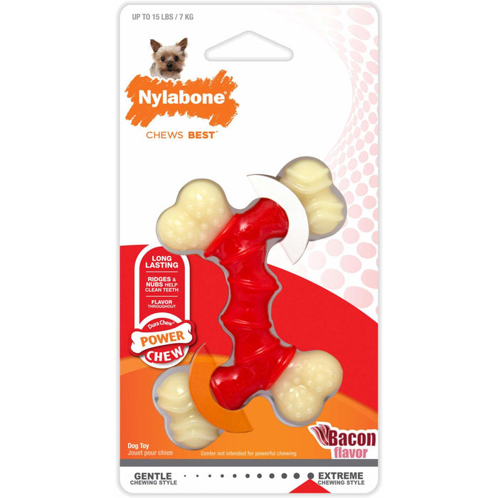 20% OFF: Nylabone Dura Chew Double Bone Bacon Toy