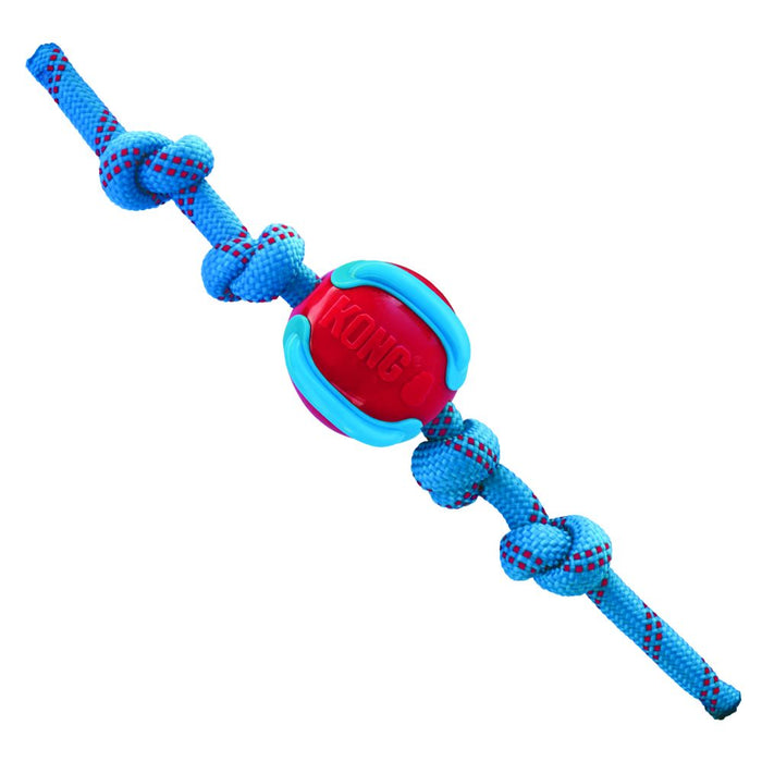 20% OFF: Kong® Jaxx Brights Ball With Rope Dog Toy (Assorted Colour)