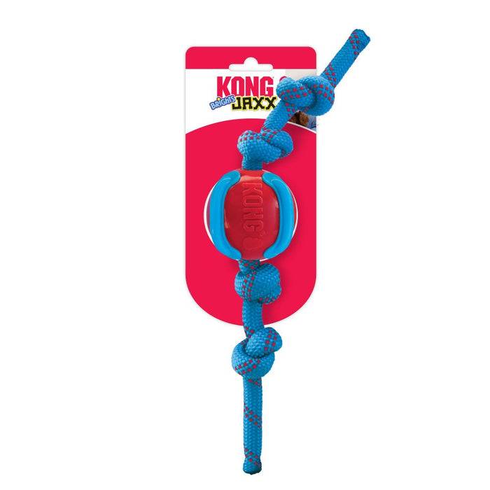 20% OFF: Kong® Jaxx Brights Ball With Rope Dog Toy (Assorted Colour)