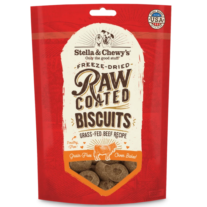 Stella & Chewy's Grass-Fed Beef Recipe Raw Coated Biscuits For Dogs