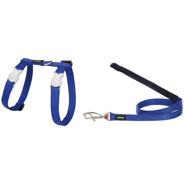 Red Dingo Classic Dark Blue Harness & Lead Combo For Cats