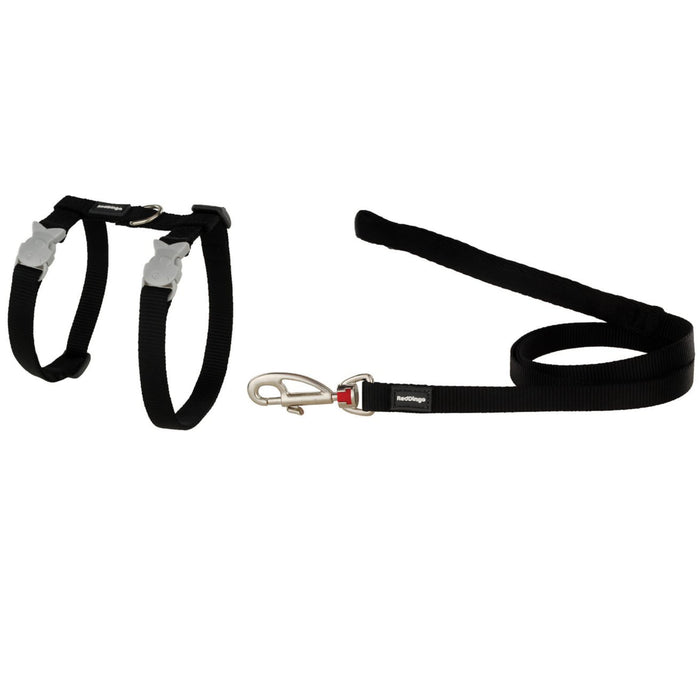 Red Dingo Classic Black Harness & Lead Combo For Cats