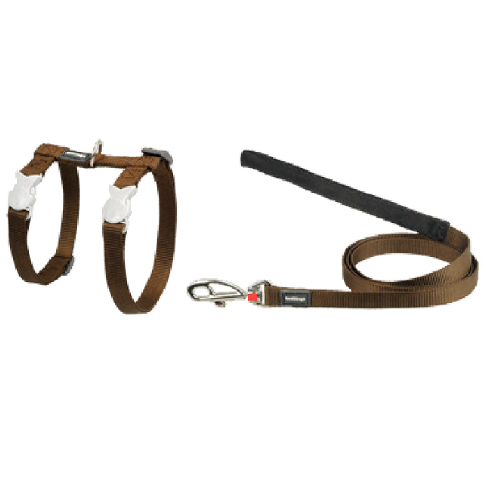 Red Dingo Classic Brown Harness & Lead Combo For Cats