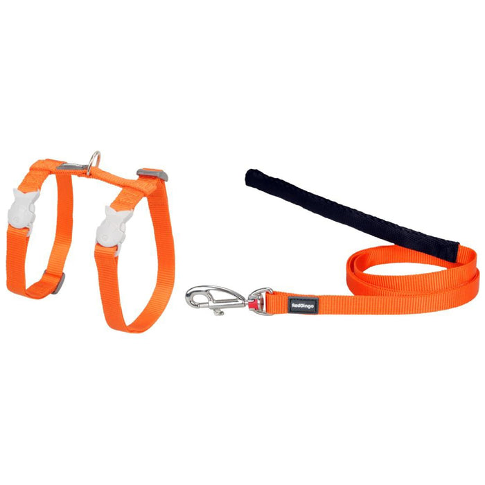 Red Dingo Classic Orange Harness & Lead Combo For Cats