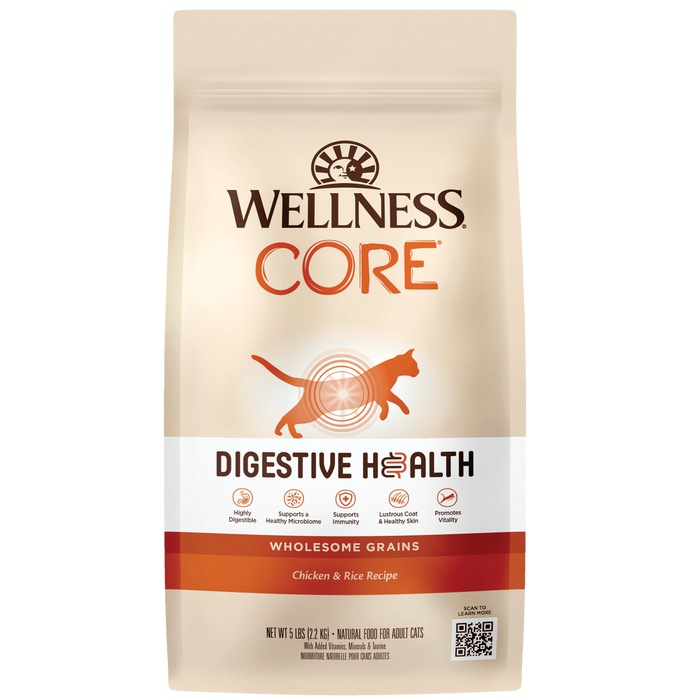 20% OFF: Wellness CORE® Digestive Health Wholesome Grains Adult (Chicken & Rice Recipe) Dry Cat Food