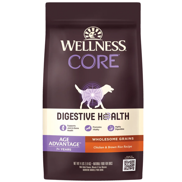 20% OFF: Wellness CORE Digestive Health Age Advantage Chicken & Brown Rice Recipe Dry Dog Food