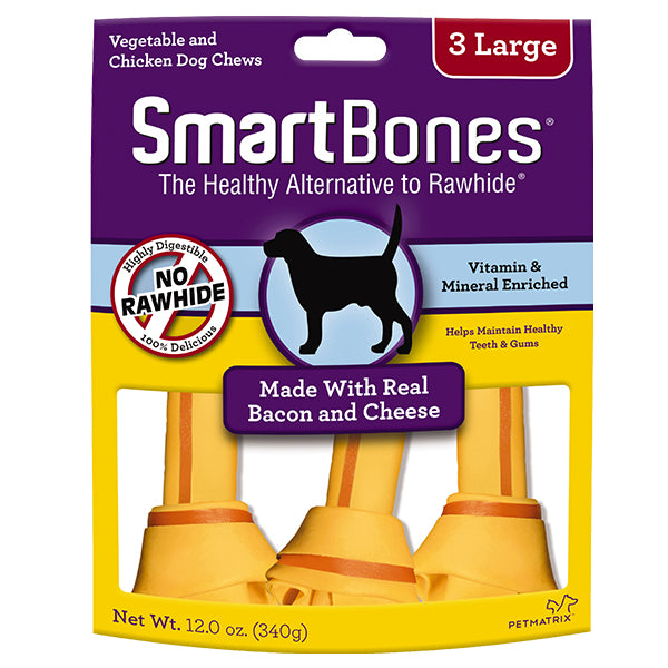 20% OFF: SmartBones Classic Large Bacon & Cheese Chew Treats (3Pcs)