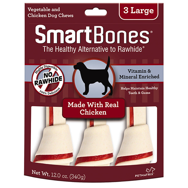 20% OFF: SmartBones Classic Large Chicken Bone Chew Treats (3Pcs)