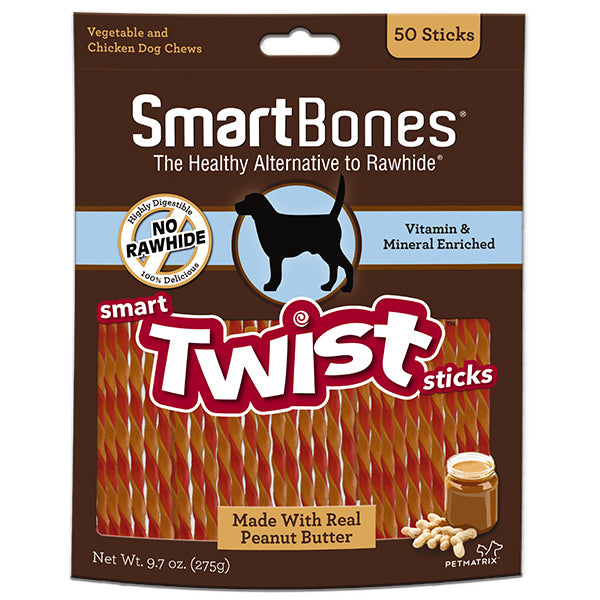 20% OFF: SmartBones Peanut Butter Twist Sticks (50Pcs)