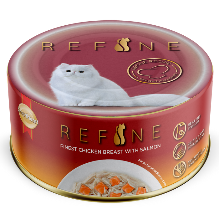 SmartHeart Refine Finest Chicken Breast With Salmon Wet Cat Food (24 Cans)