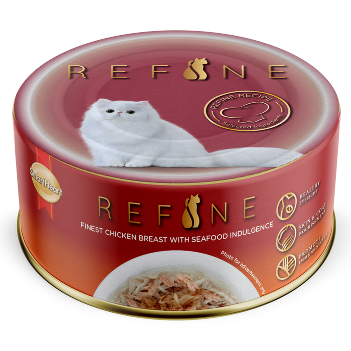 SmartHeart Refine Finest Chicken Breast With Seafood Indulgence Wet Cat Food (24 Cans)