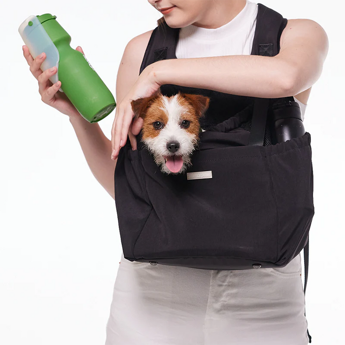 Pups & Bubs Let's Adventure Front & Backpack Black Pet Carrier