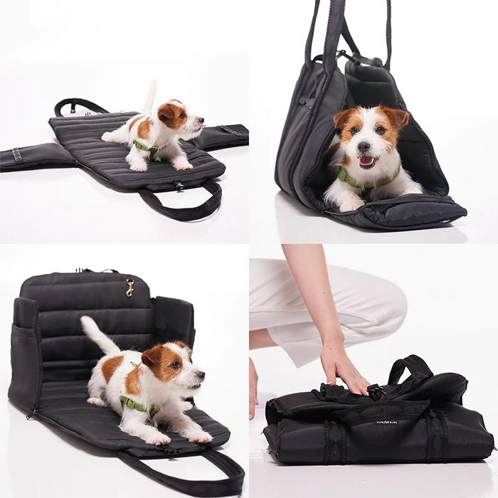 Pups & Bubs Everywhere Convertible Tote Bag Black Pet Carrier