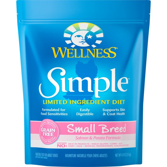 20% OFF: Wellness Simple Limited Ingredient Grain Free Small Breed Salmon & Potato Formula Adult Dry Dog Food