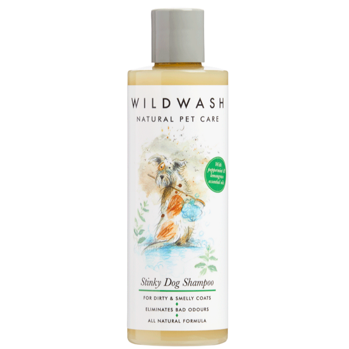 WildWash Pet Natural Stinky Dog Shampoo With Peppermint & Lemongrass