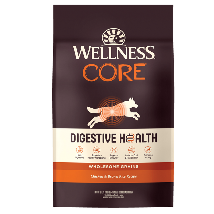 20% OFF + FREE WET FOOD: Wellness CORE® Digestive Health Chicken & Brown Rice Adult Dry Dog Food
