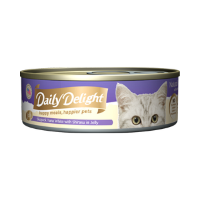 20% OFF: Daily Delight Skipjack Tuna White With Shirasu In Jelly Wet Cat Food (24 Cans)