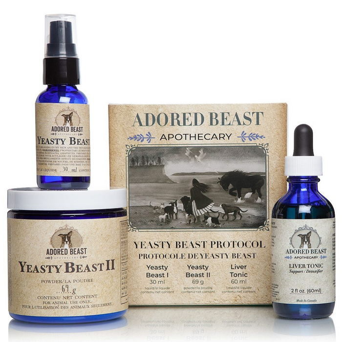 Adored Beast Yeasty Beast Protocol For Dogs (3 Products Kit)