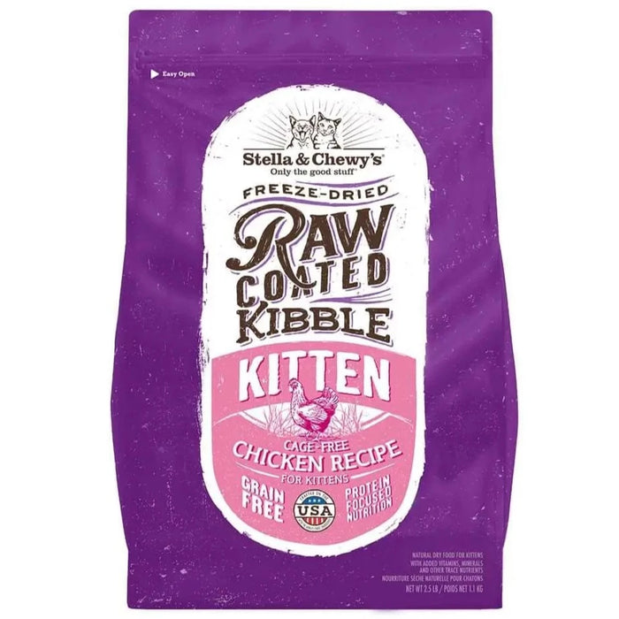 15% OFF:  Stella & Chewy's Raw Coated Cage-Free Chicken Recipe Dry Cat Food For Kitten