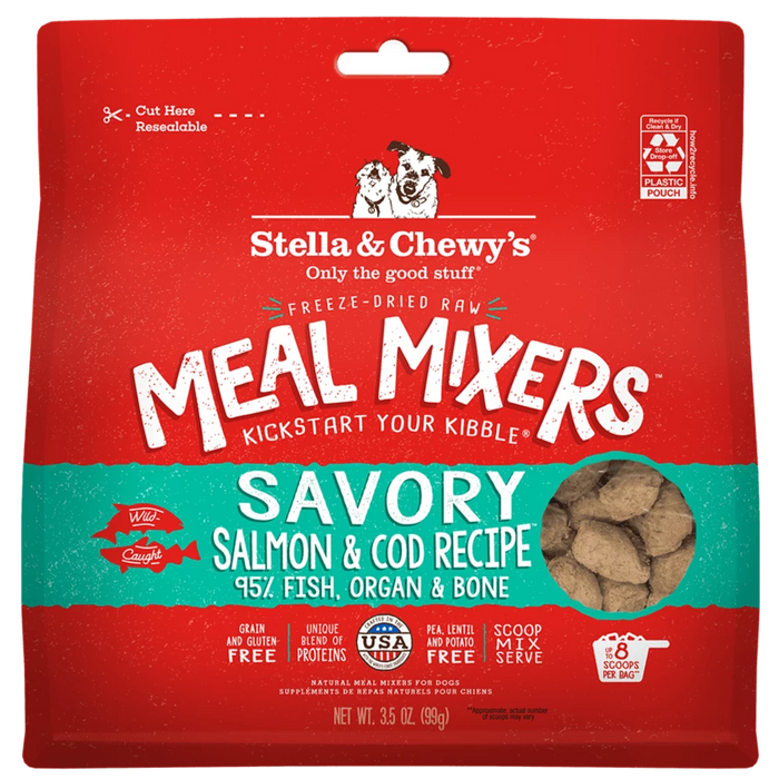 Stella & Chewy’s Freeze-Dried Raw Savory Salmon & Cod Meal Mixers For Dogs