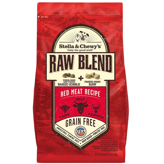 15% OFF: Stella & Chewy’s Raw Blend (Raw Coated Baked Kibble + Freeze-Dried Meal Mixers) Red Meat Recipe Dry Dog Food