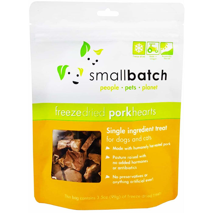 Small Batch Freeze Dried Pork Hearts For Dogs & Cats