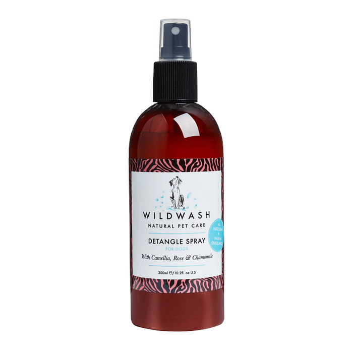 WildWash PRO Detangle Spray With Lemon Mytle Leaf Oil & Rose Water For Tangled, Knotted & Matted Coats Dogs & Puppies