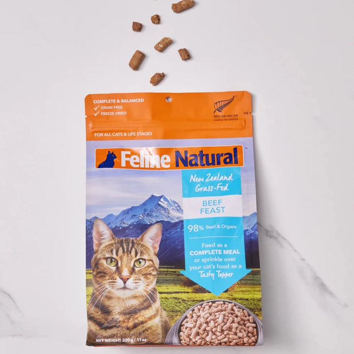 Feline Natural Freeze Dried New Zealand Grass-Fed Beef Feast Cat Food