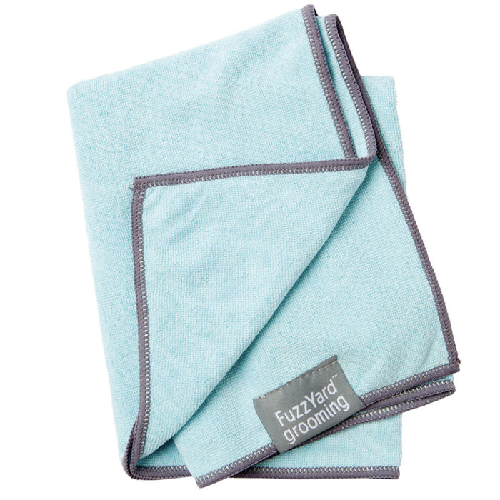 15% OFF: Fuzzyard Microfibre Blue With Grey Trim Drying Towel