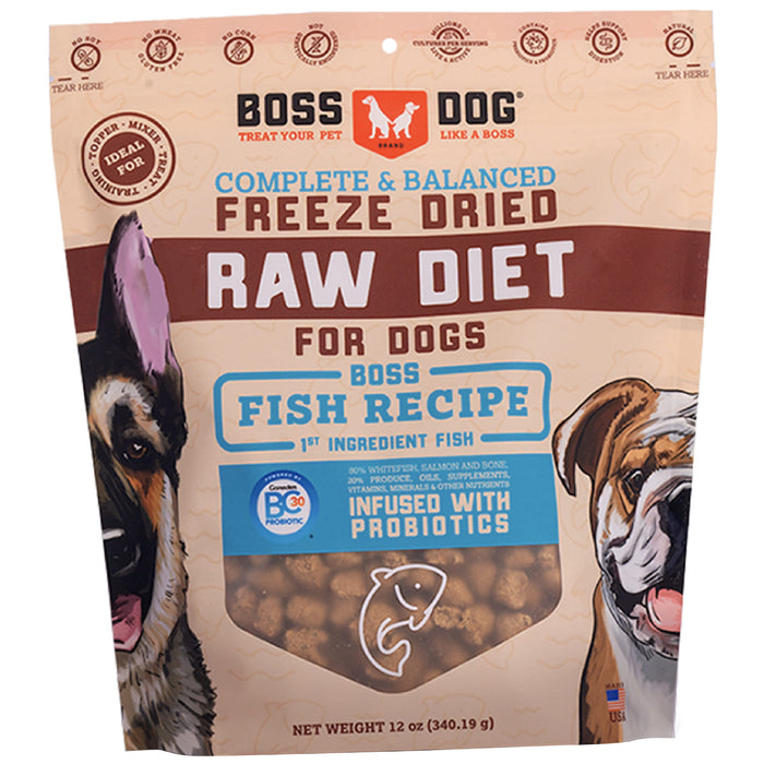 Boss Dog Freeze Dried Raw Diet Fish Recipe Dog Food