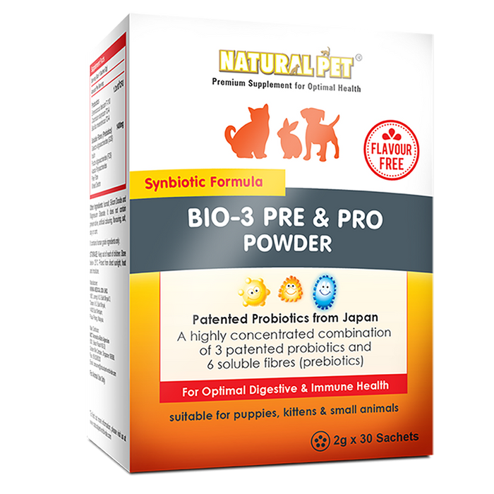 15% OFF: Natural Pet Bio-3 Pre & Pro Flavour Free Powder For Dogs, Cats & Small Animals