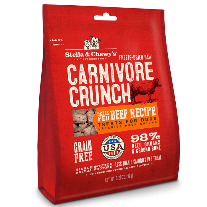 Stella & Chewy’s Freeze-Dried Raw Carnivore Crunch Grass-Fed Beef Recipe For Dogs