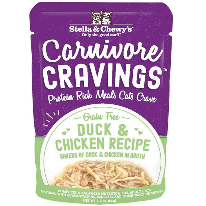 Stella & Chewy's Carnivore Cravings Shreds Duck & Chicken Recipe Pouch Wet Cat Food
