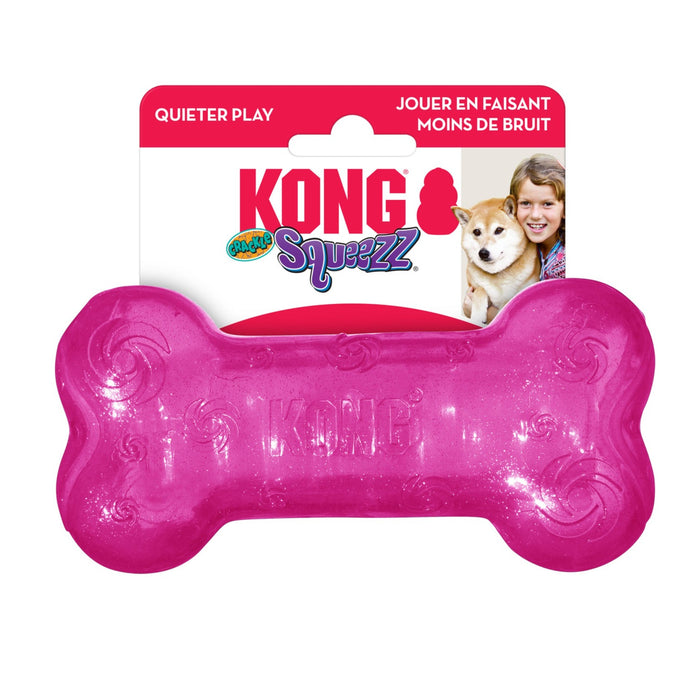 20% OFF: Kong® Squeezz Crackle Bone Dog Toy (Assorted Colour)