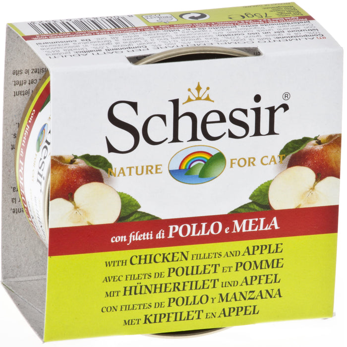 Schesir Chicken Fillets & Apple Wet Cat Food