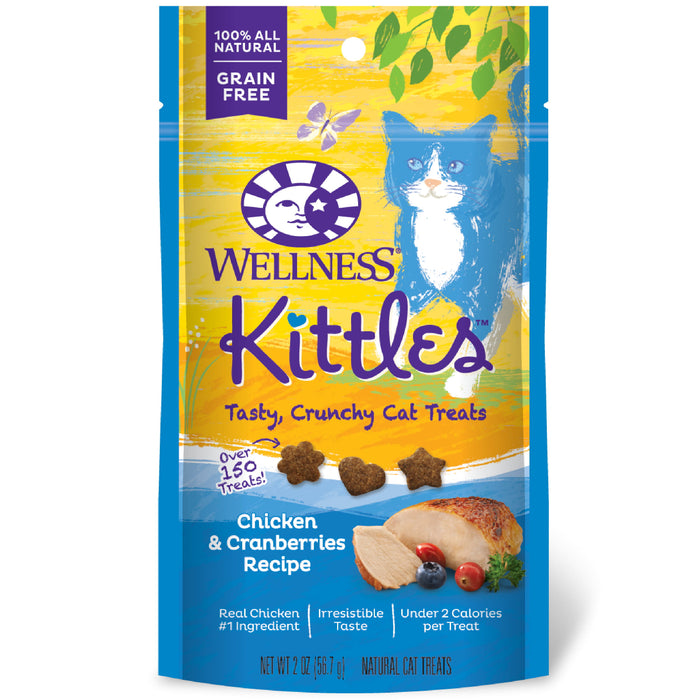 20% OFF: Wellness Kittles™ Grain Free Crunchy Chicken & Cranberries Cat Treats