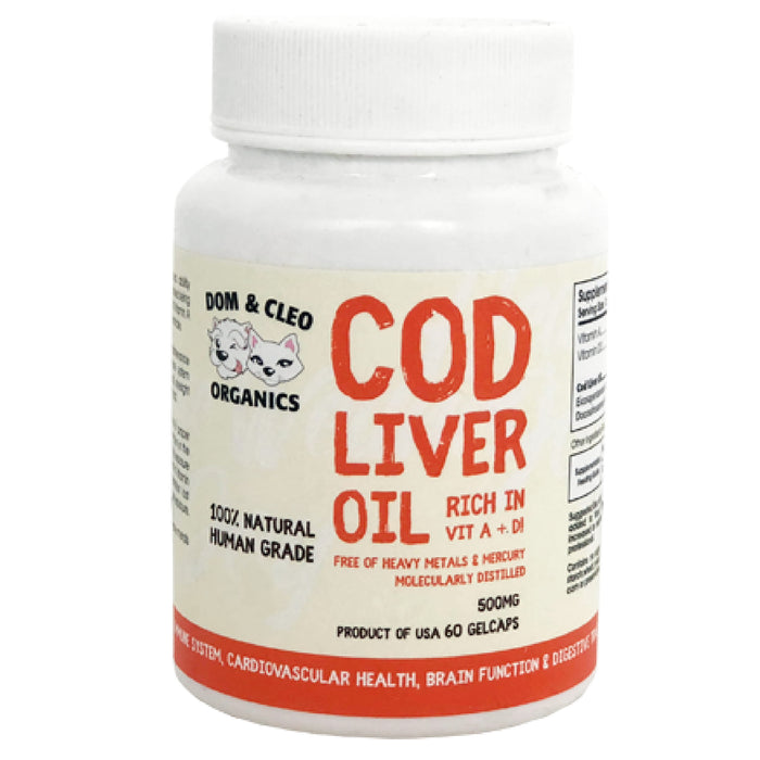 10% OFF: Dom & Cleo Organics Cod Liver Oil For Dogs & Cats