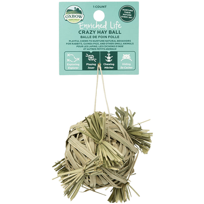 20% OFF: Oxbow Enriched Life Natural Chews Crazy Hay Ball