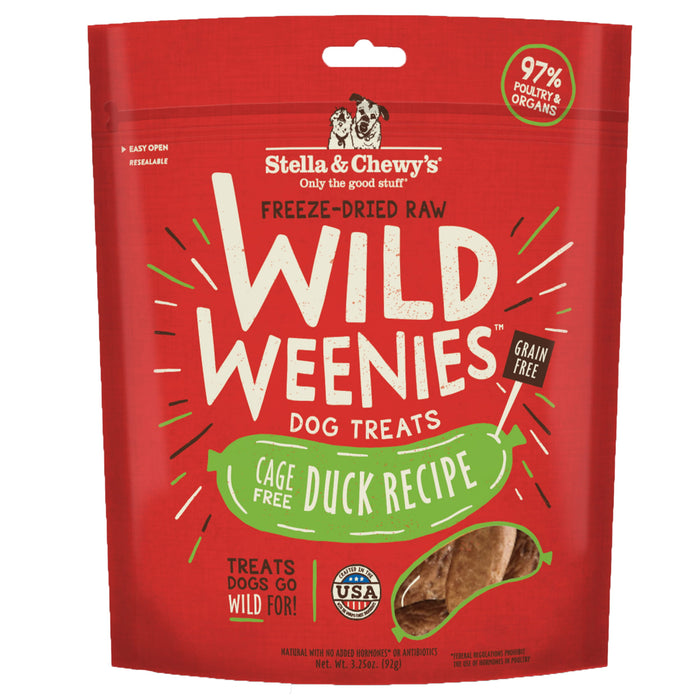 Stella & Chewy’s Freeze Dried Raw Wild Weenies Cage-Free Duck Recipe Dog Treats