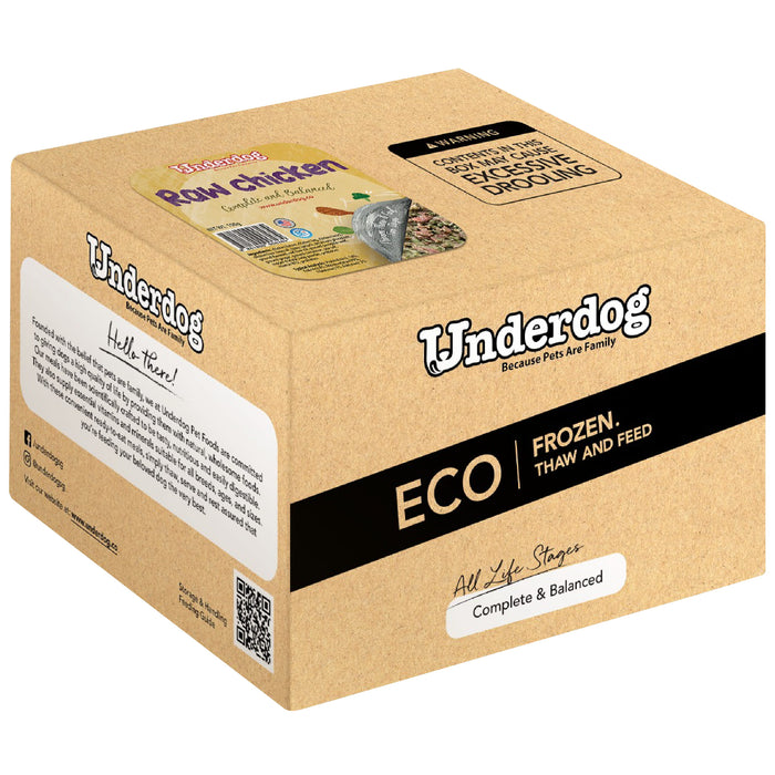 Underdog ECO Pack Complete & Balanced Raw Chicken Recipe For Dogs (FROZEN)
