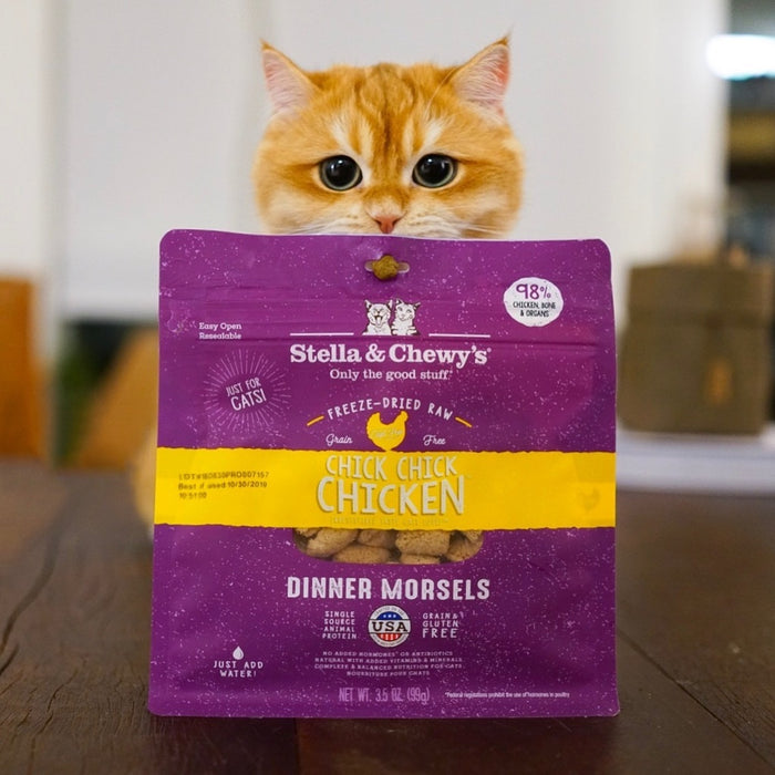 Stella & Chewy's Freeze-Dried Raw Chick, Chick Chicken Dinner Morsels For Cats