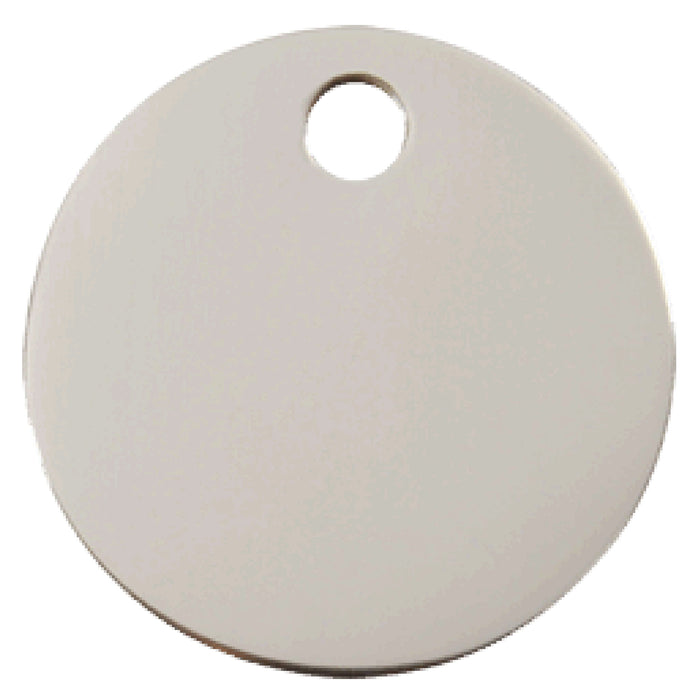 Red Dingo Flat Stainless Steel Circle Tag
